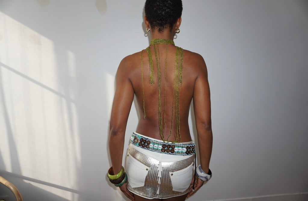 collier rocaille vert
