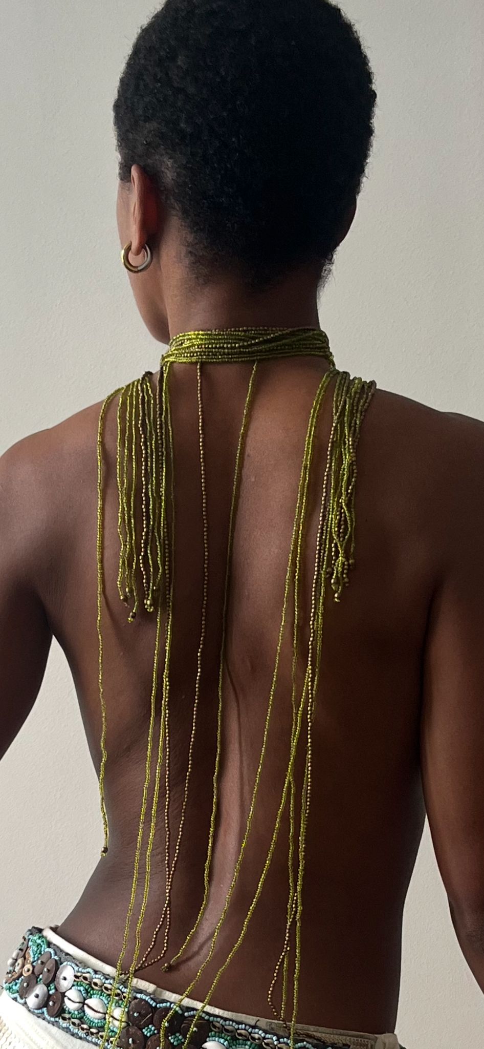 collier rocaille vert